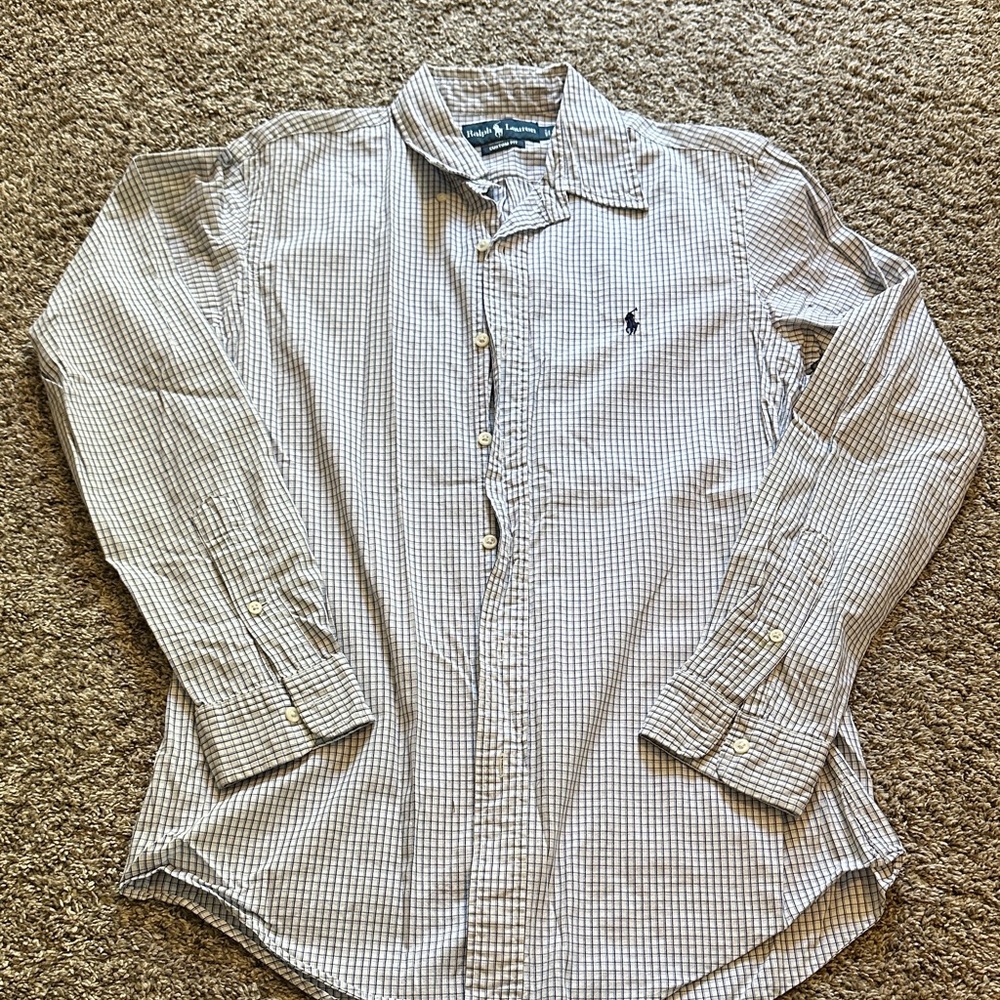 Polo by Ralph Lauren Tan Checkered Casual Shirt